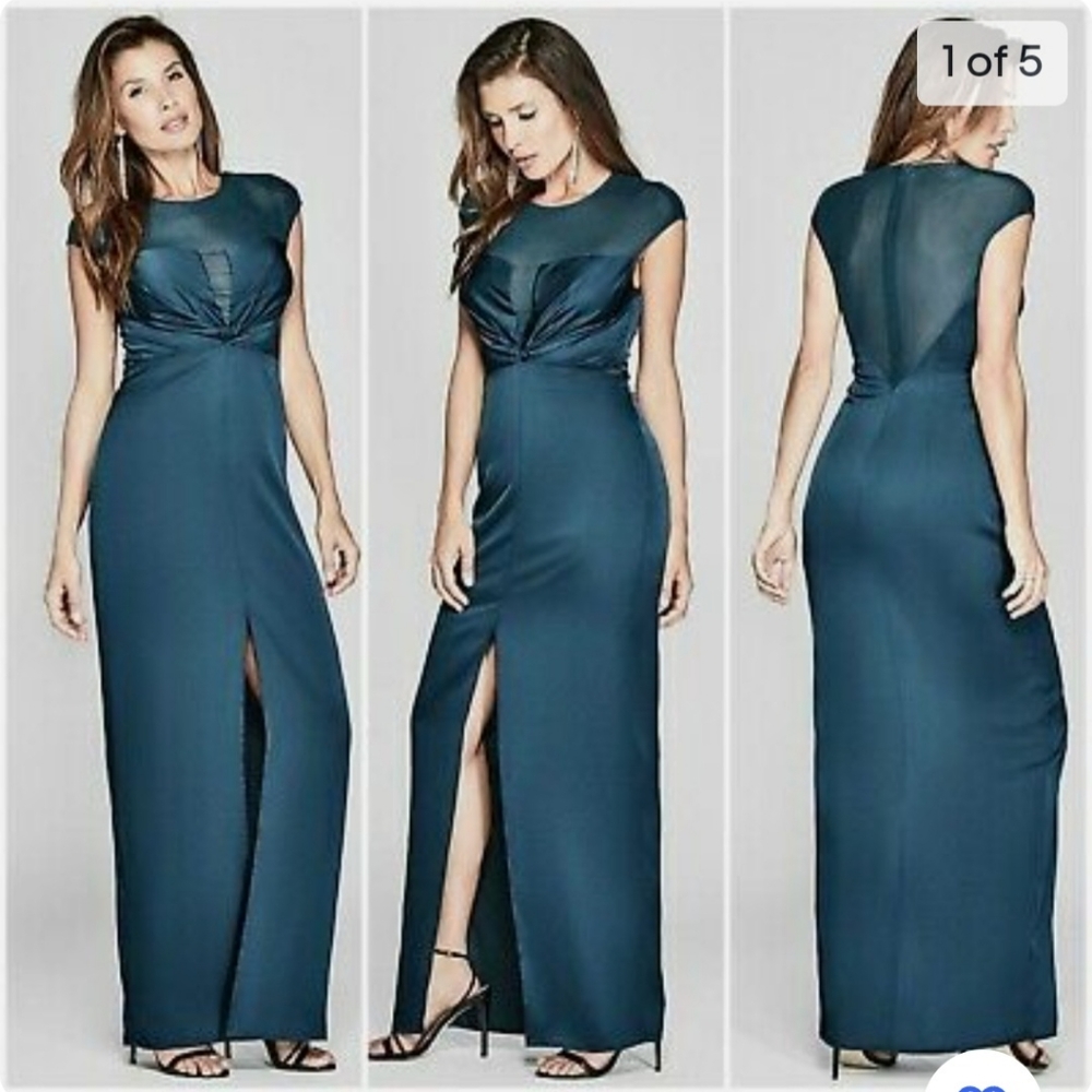 Marciano Sheena dress gown formal prom Majolica blue S